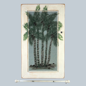 Earring Holder & Jewelry Organizer Cabinet - Palm Trees Design