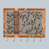 Handcrafted Classic Earring Holder with 6 Jewelry Hooks - Bamboo Design - by Earring Holder Gallery