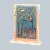 Classic Earring Holder attached to a wood base. Beach Houses design by Earring Holder Gallery