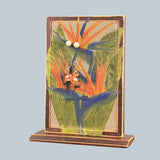 Classic Earring Holder on an attached wood base - Bird of Paradise Design - Earring Holder Gallery
