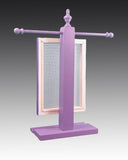 back view of purple necklace stand with earring holder - Earring Holder Gallery