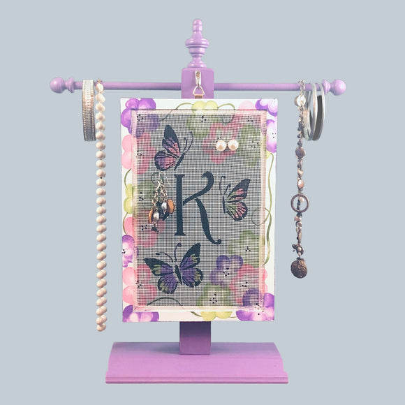 Classic Earring Holder - Personalized - Butterflies