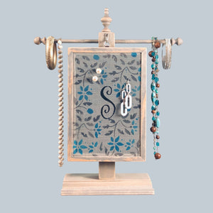 Classic Earring Holder - Personalized - Jacobean