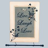 Hanging Earring Holder & Jewelry Organizer - Live Laugh Love